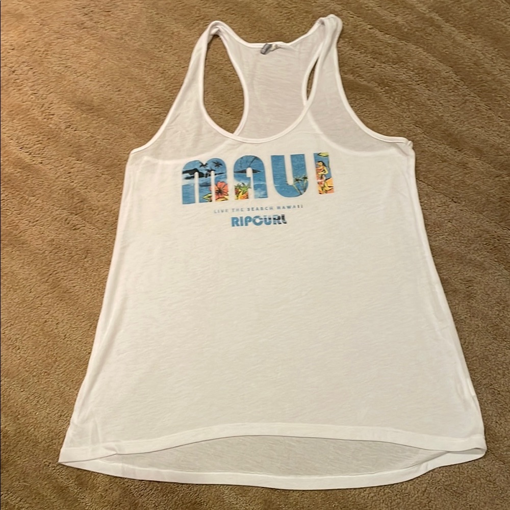 Rip Curl Maui White Blue cover up / Tank Top